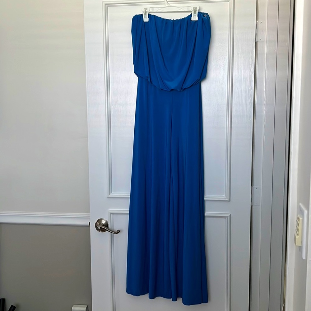 Royal Blue Strapless Jumper Small